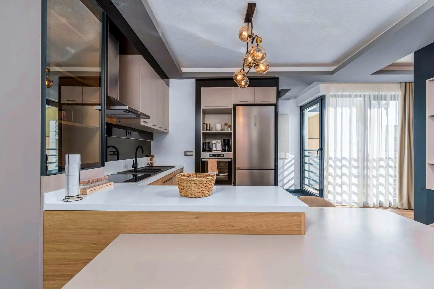 Elegant 3-Bedroom Sea View Apartment in Sveti Stefan with Terrace and Parking
