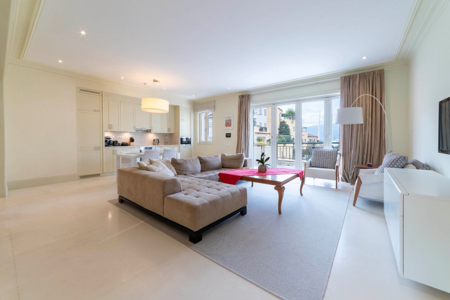 Stylish 2-Bedroom Apartment with Terrace & Partial Sea View – Porto Montenegro